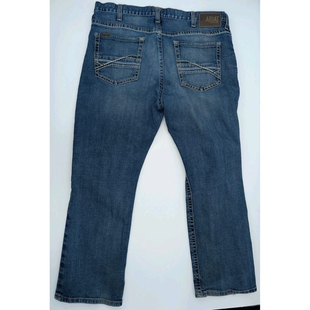 Ariat Jeans Men's M4 Relaxed Bootcut 40x30 Medium Wash Workwear Western Cowboy - Picture 3 of 7